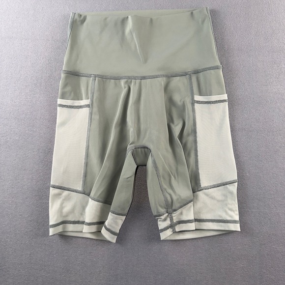 aerie Pants - Aerie Chill Play Move Sage Green High Waisted Mesh Pocket Biker Shorts Womens S